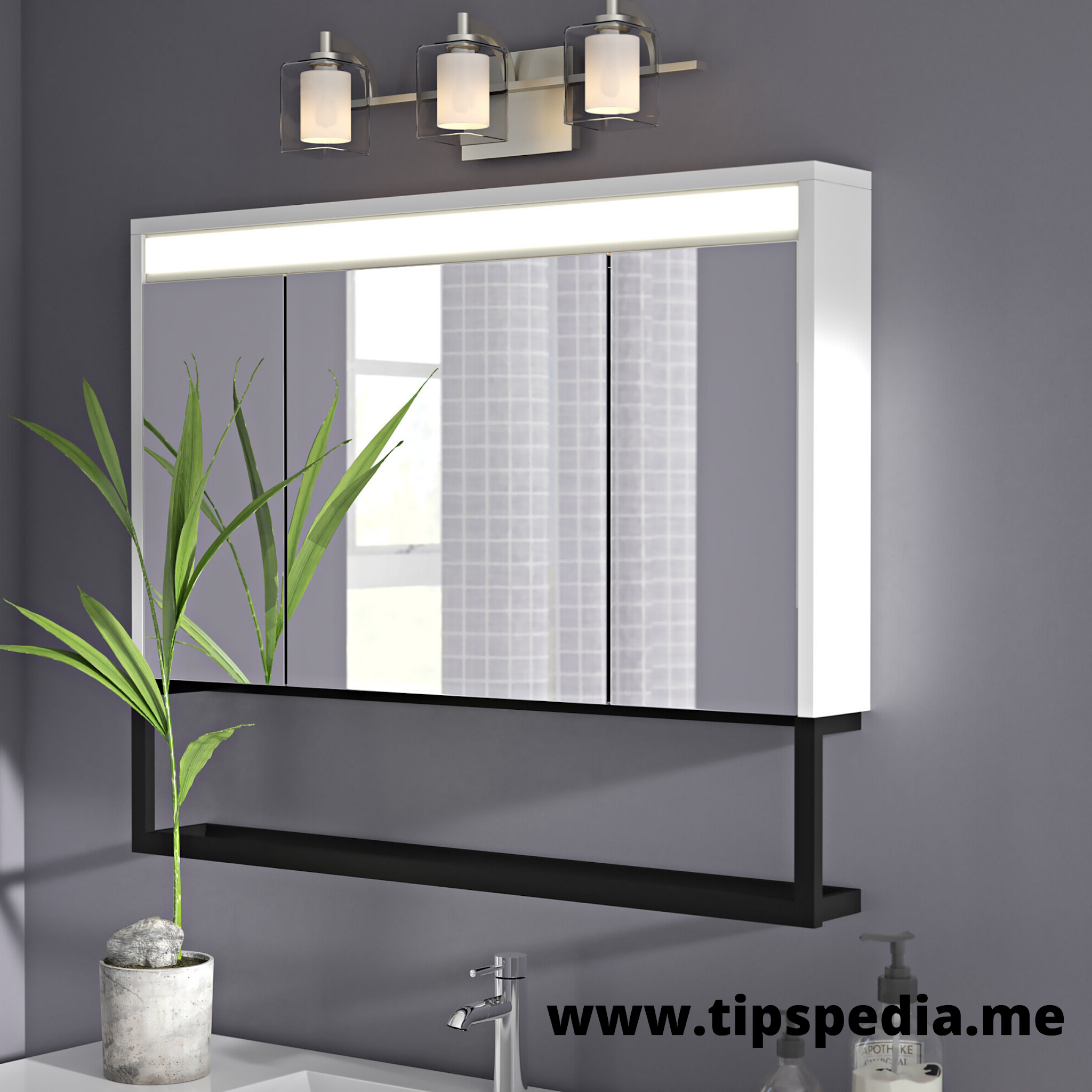 Bathroom Medicine With Mirror and Lights Tips Pedia
