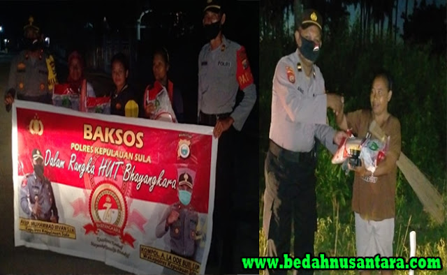 Berbagi Berkah, Polres Kepulauan Sula Bagikan Sembako Kepada Petugas Kebersihan Jalan 1 subuh%2Bberkash