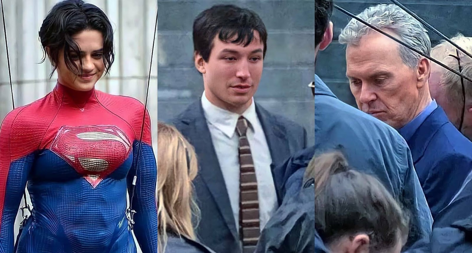 Fotos do set de “The Flash” mostram Supergirl, Bruce Wayne de Keaton e um  &#39;Batmóvel&#39; | LOUCOSPORFILMES.net