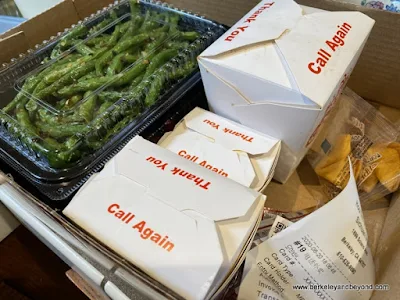 take out box at Sichuan Style in Berkeley, California