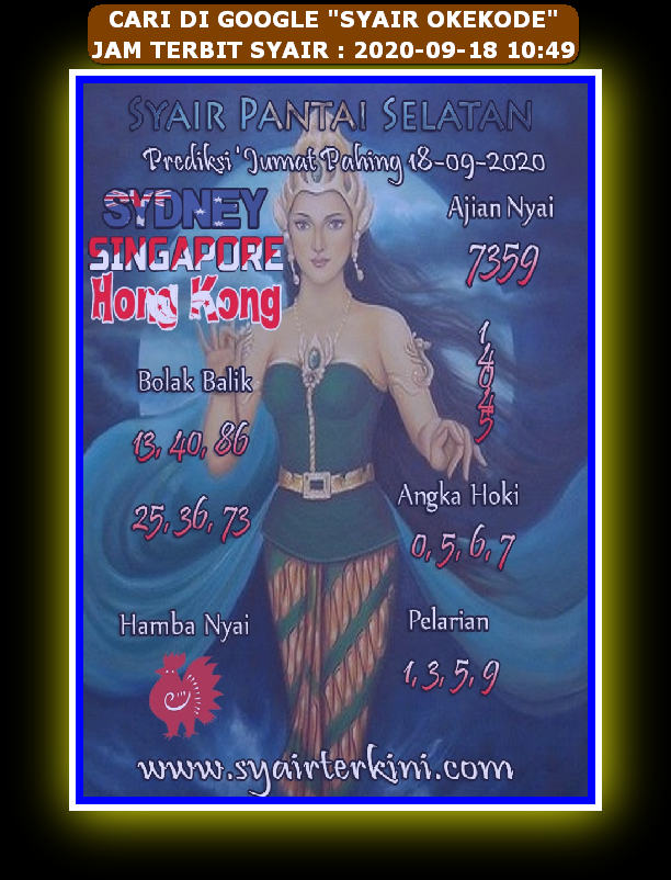 Syair Sydney 18 September 2021 Keraton4D Terbaru