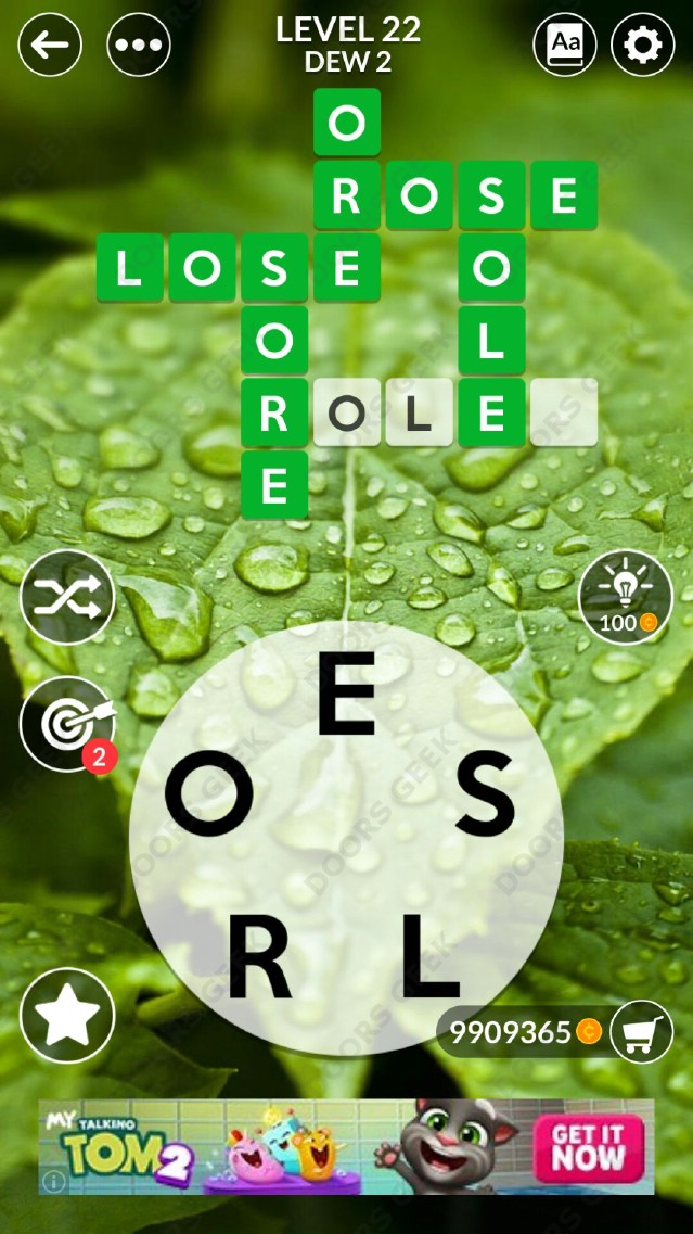 Wordscapes Level 22 Answers Doors Geek