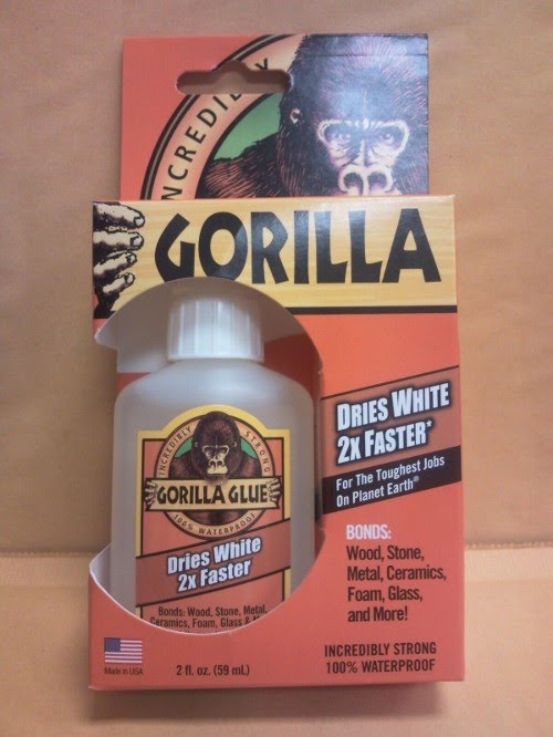 IncrediblyStrong GORILLA GLUE 2oz dries WHITE 2x faster 100 waterproof