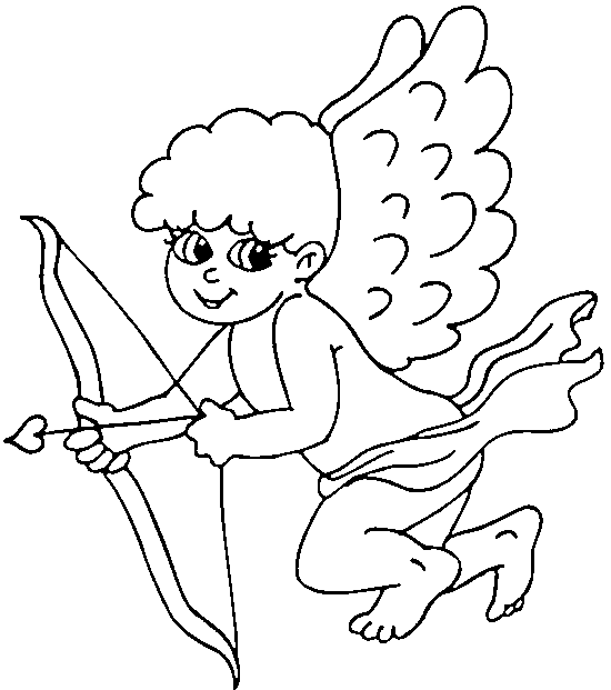 San Valentín colorear cupido San Valentín colorear cupido