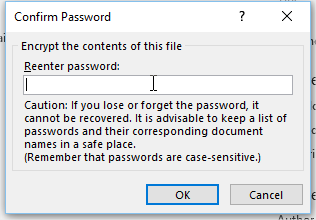 Confirm Password - माइक्रोसॉफ्ट ऑफ़िस से डॉक्यूमेंट पर पासवर्ड ऐसे करें सेट