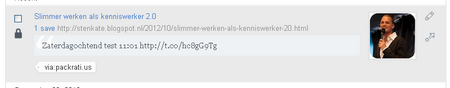 twitter link opgeslagen in delicious via packrati.us