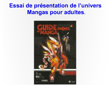 Essai de présentation de l'univers Manga adulte (2007)