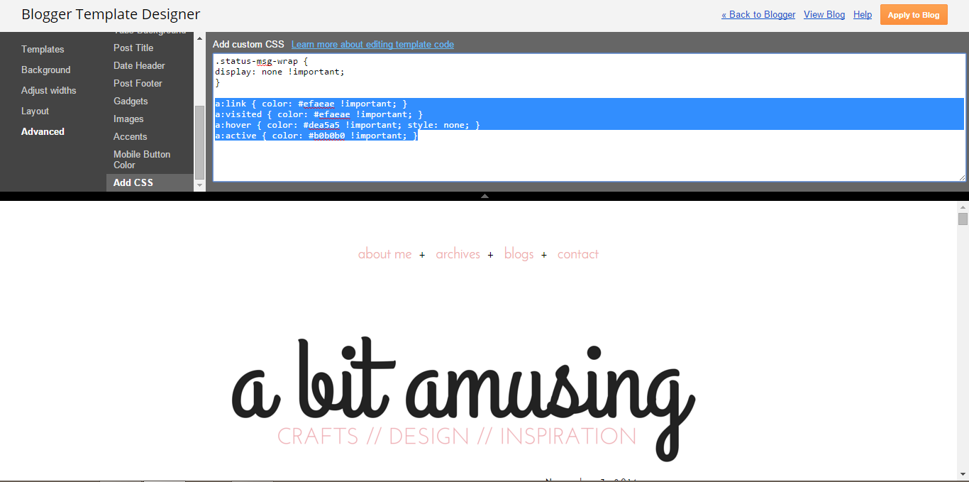A Bit Amusing: how to design a simple navigation bar // blogger