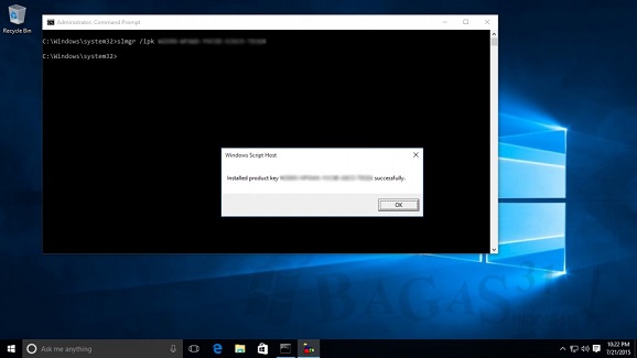 Cara Aktivasi OS WINDOWS 10 agar menjadi full version, Tampa KMSlite