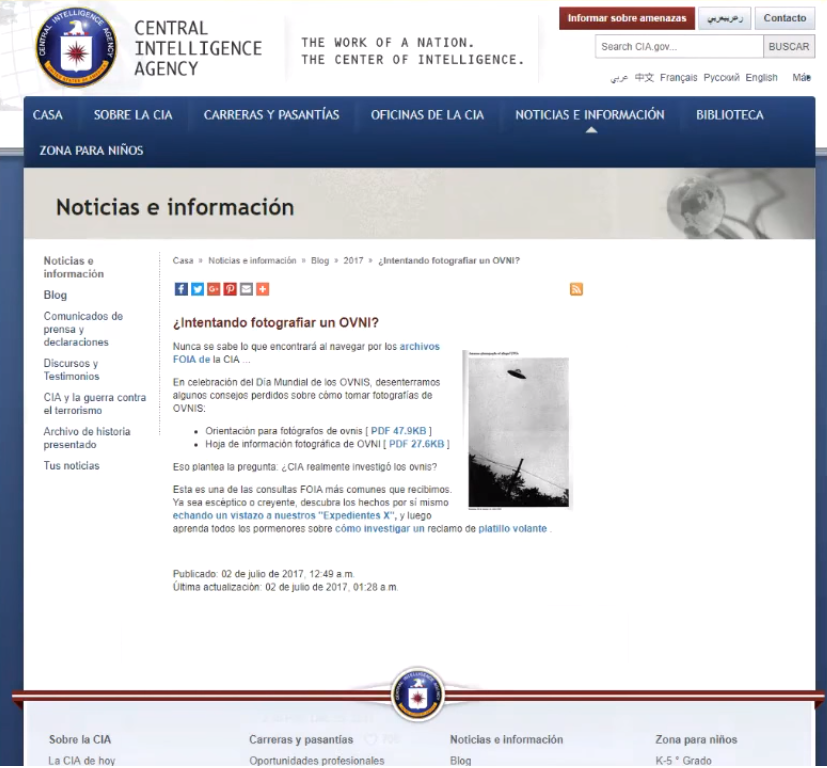 NSA en conflicto contra el Departamento de Defensa de los EE.UU, CIA por el tema de los OVNIS CIA%2B4
