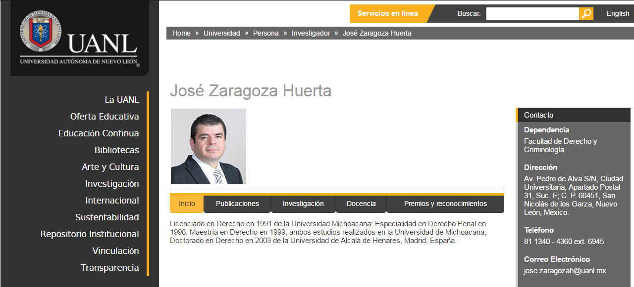 José Zaragoza Huerta UANL