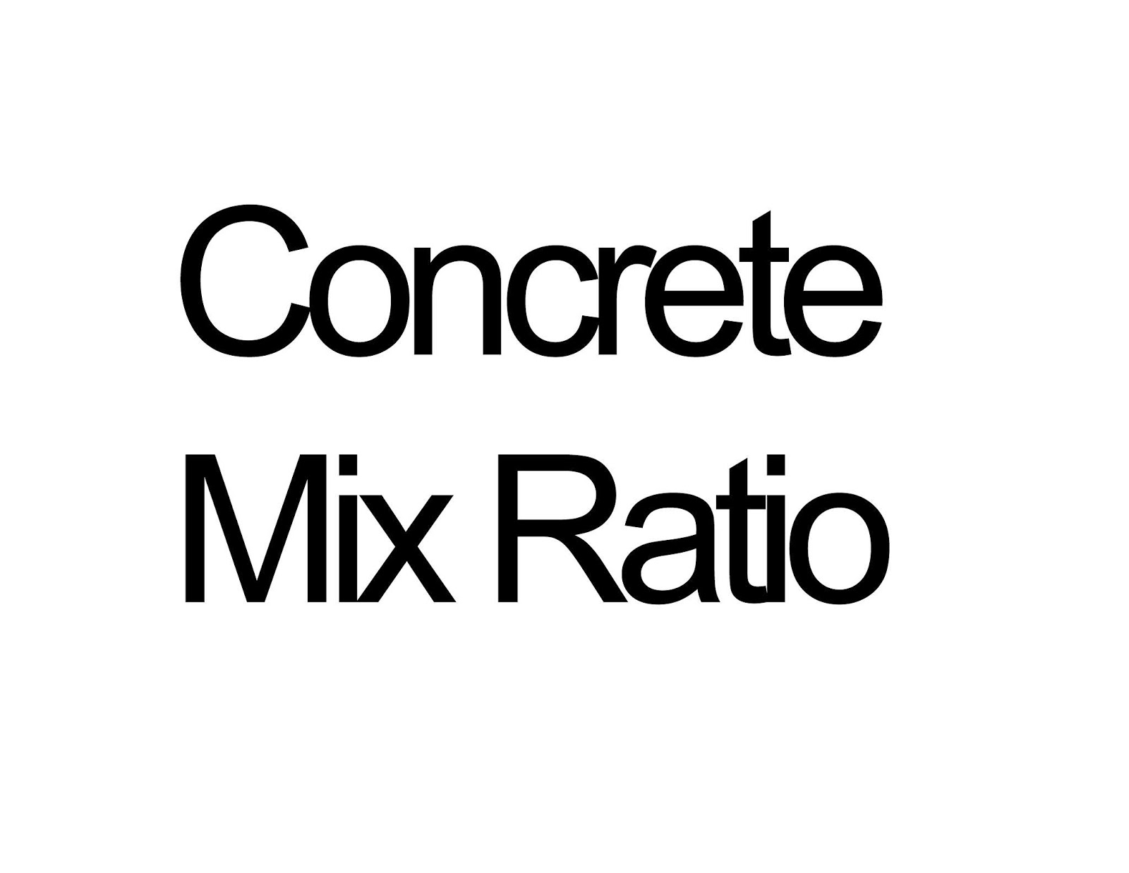 CONCRETE MIX RATIO - ArchiCrew India