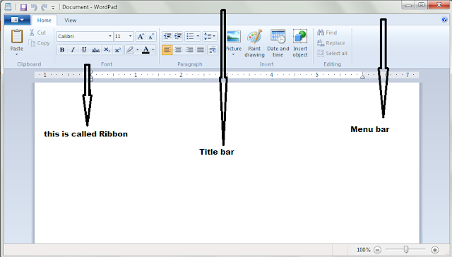 Notepad, Wordpad and Paint