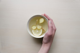 Ginger tea with lemon