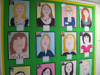 paintings of teaching staff done by children