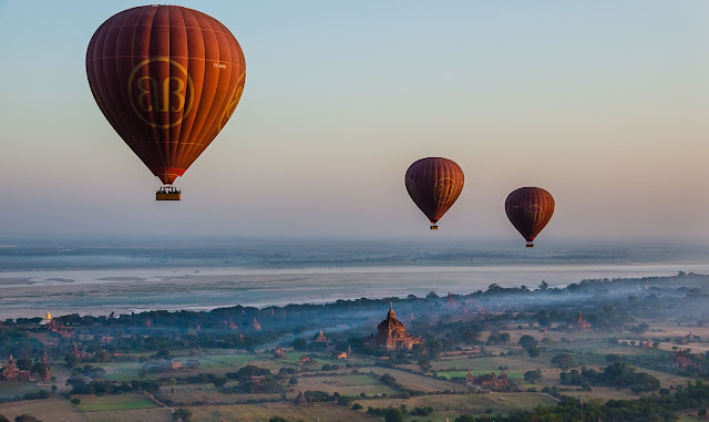Fly in a Hot-Air Balloon Over Bagan