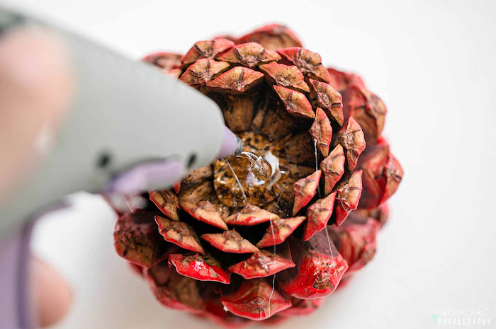 Steps to Making Patriotic Pinecone Flowers