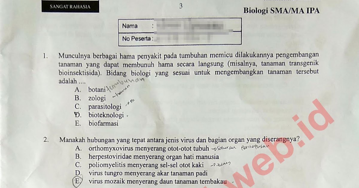 Contoh Soal Ipa Pewarisan Sifat Dan Pembahasan Soal Kelasmu