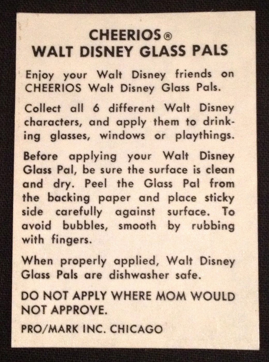 Filmic Light - Snow White Archive: 1975 Cheerios 