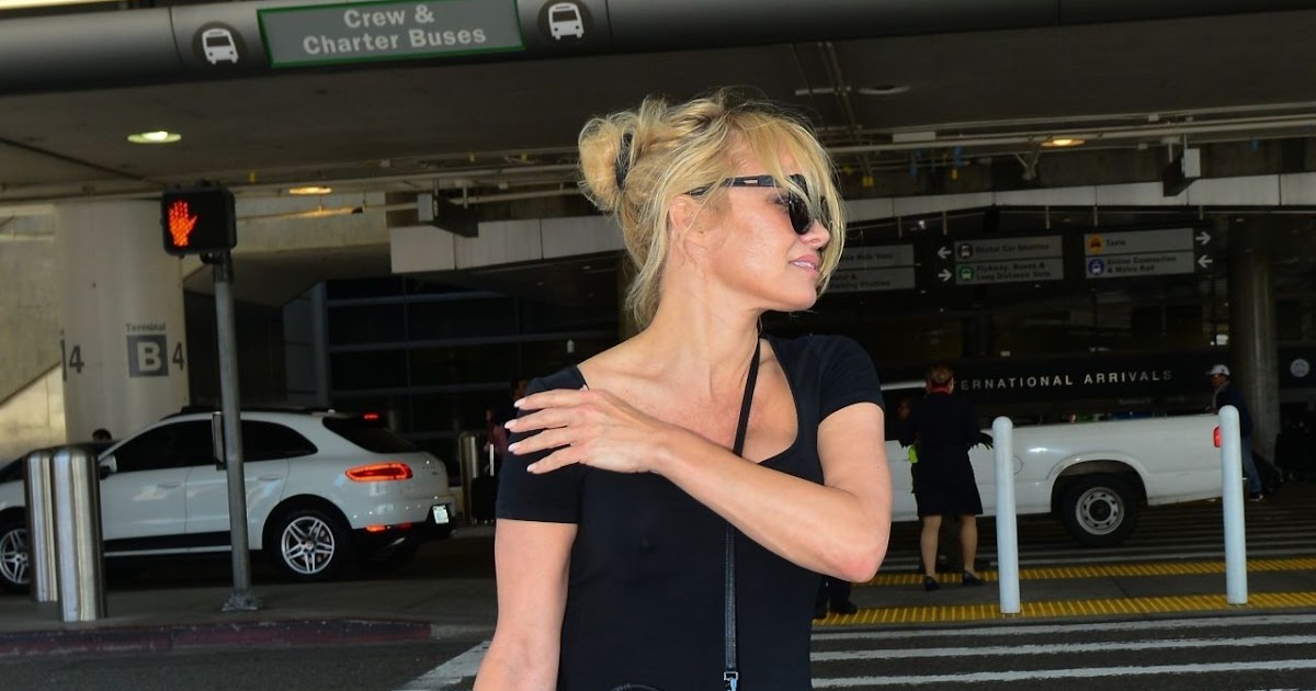 Pamela Anderson at LAX Airport in Los Angeles 06/05/2019