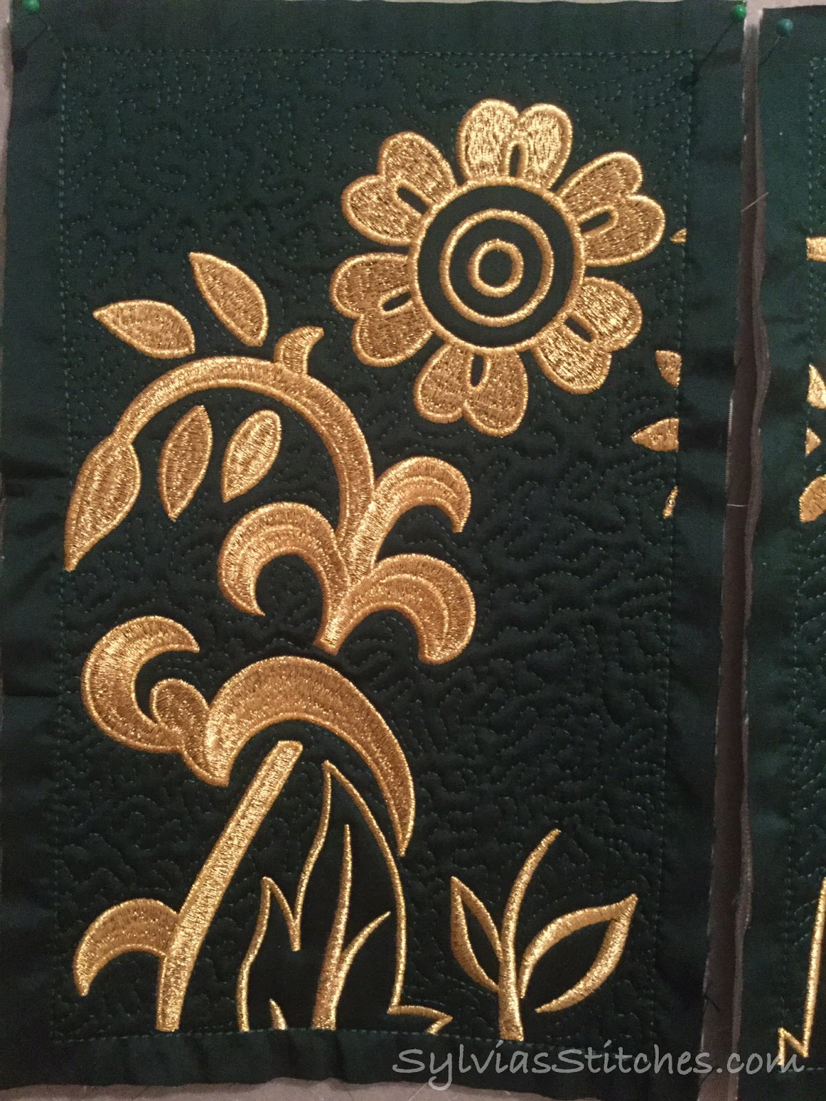 Golden Tapestry Work in Progress Sylvia's Stitches