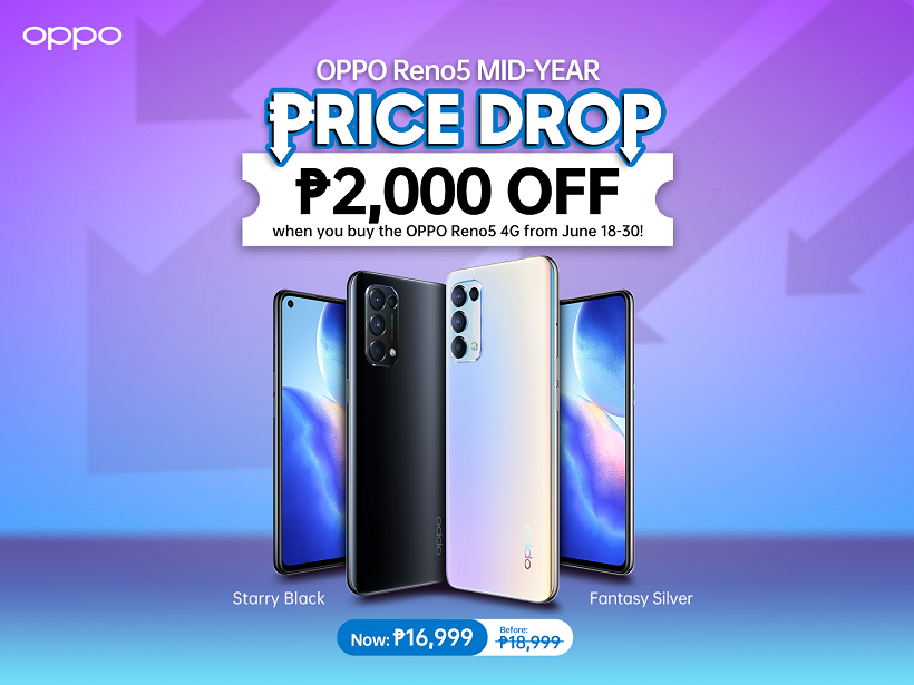 OPPO Reno5 4G Made More Affordable at ₱16,999, Limited-time Offer
