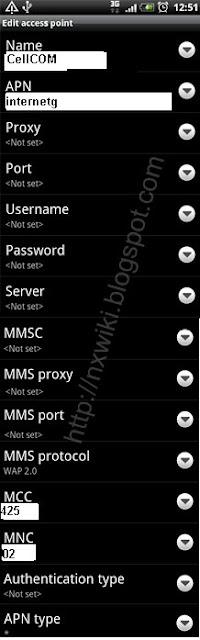 Cellcom APN Settings for Android