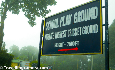 When seen from a purely tourist perspective, Chail doesn't have too much to do. However there are several hidden treasures that are worth exploring. One of them is the World's highest cricket ground. I have a suspicion that the place would have been quite dull if the weather wasn't so magical. The board indicating that this is indeed the world's highest cricket ground at 7500 feet from the sea level. The cricket ground is used by the Chail Military School, which is close to capital city of Himachal Pradesh, Shimla. The ground was built in 1893 and is still frequently used and well-maintained.