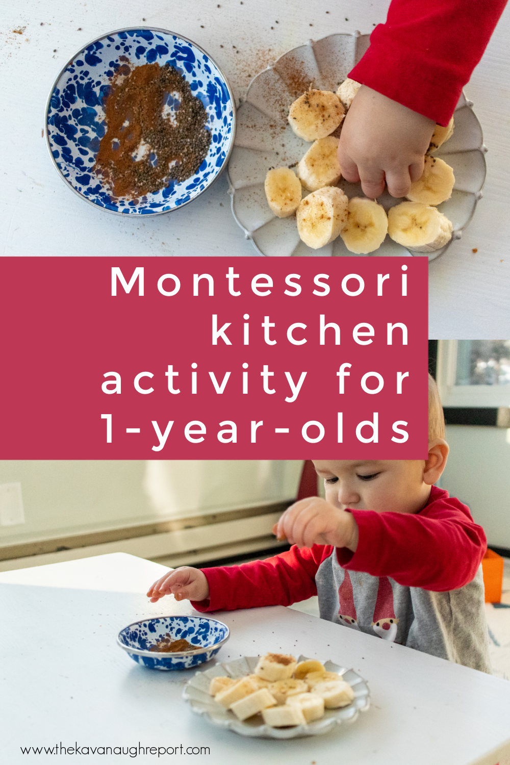 This simple Montessori kitchen activity is perfect for 1-year-olds. Here is one easy way to help your Montessori toddler get into practical life work!