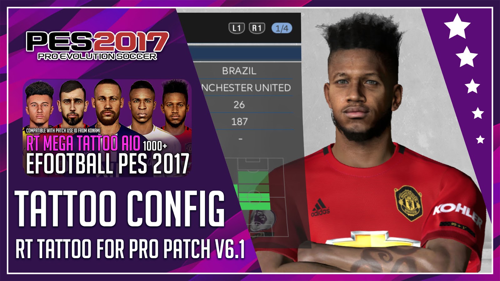 PES 2017 Mega Tattoo Pack AIO 2020 Update VOL 6 by Rean Tech [+1000] ~