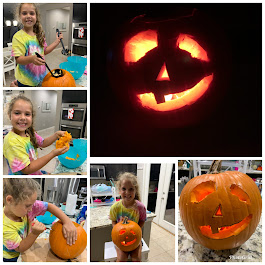 Our “practice” pumpkin!
