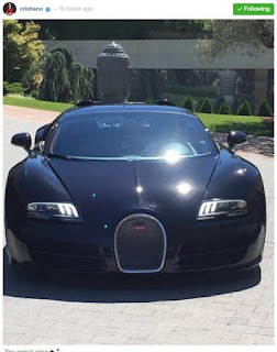 2 Cristiano Ronaldo spoils himself with new car -The Bugatti Veyron worth over $2million (photos)