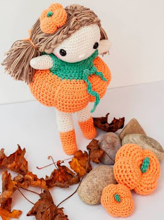 PATRON GRATIS MUÑECA CALABAZA AMIGURUMI 45851