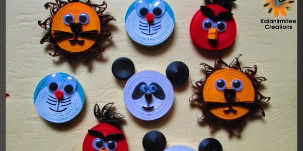 Quilled Cartoon Magnets