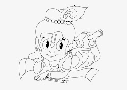 krishna coloring drawing colour pages kid printable radha sketch template face