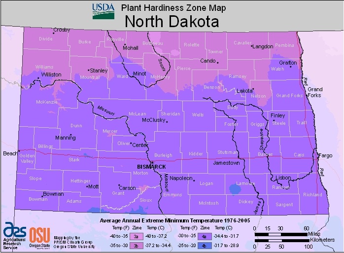 Farmers Know Best North Dakota USDA Plant Hardiness Zones Map