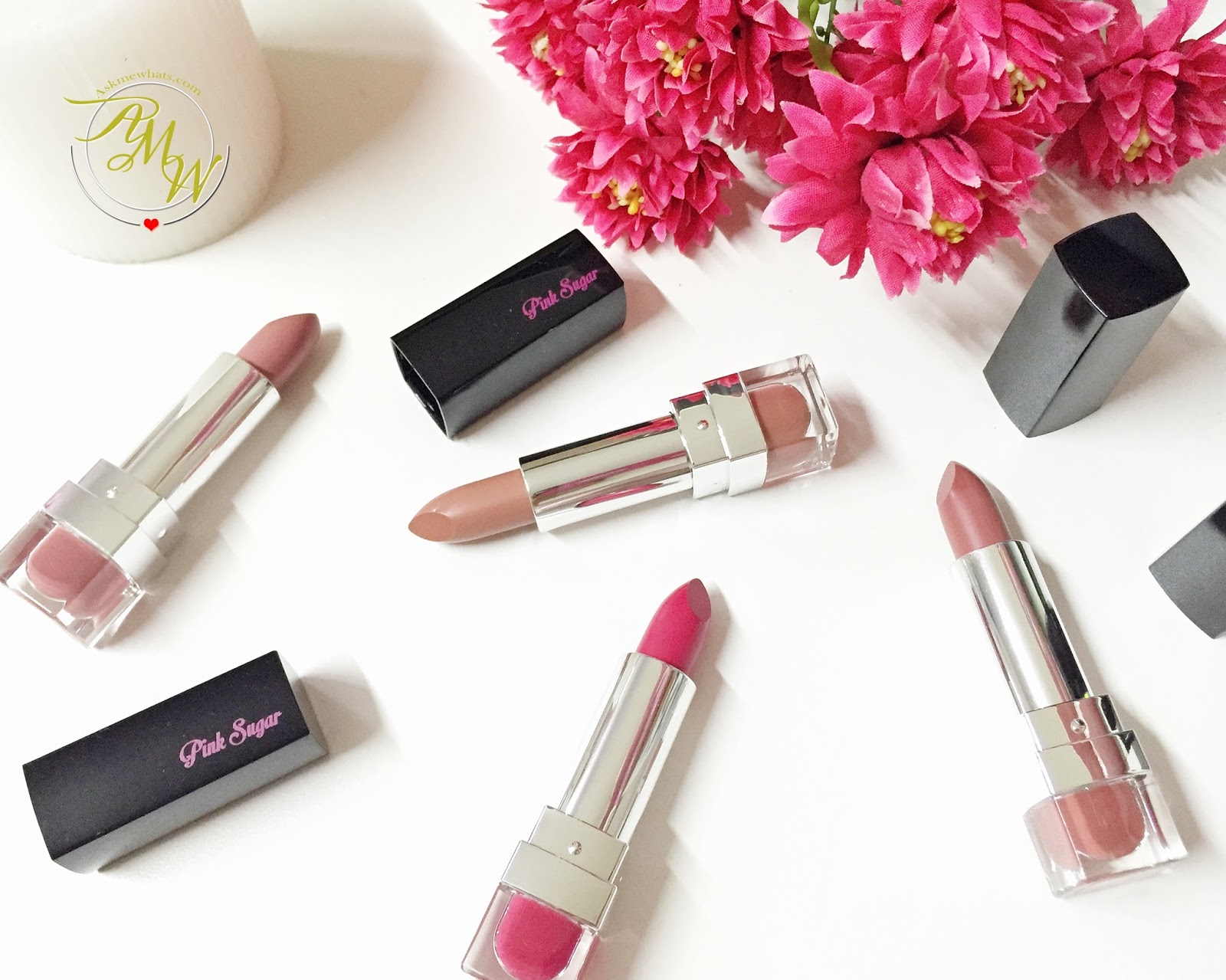 Askmewhats NEW! Pink Sugar Creamy Matte Lipsticks Review