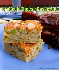 Broccoli Cheese Casserole can be shared as a side dish or even an appetizer. Lower fat options makes this recipe healthier than most casseroles made with cheese. | Recipe developed by www.BakingInATornado.com | #recipe #vegetables
