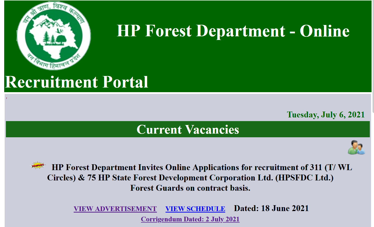 HP Forest Department Recruitment 2021 Apply Online Govt. Notification