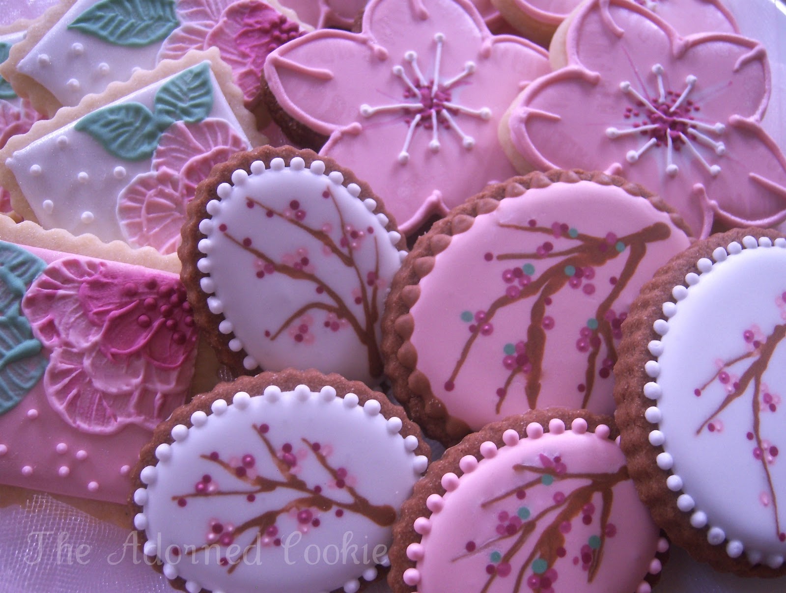 The Adorned Cookie Cherry Blossom Cookies Three Ways