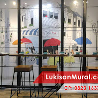 Tema Lukisan Kapur Dinding Untuk Di Cafe | Mural Cafe Bandung, Mural