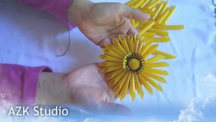  Cara  Membuat  Bunga  Matahari dari  Sedotan  Beserta  Gambarnya  
