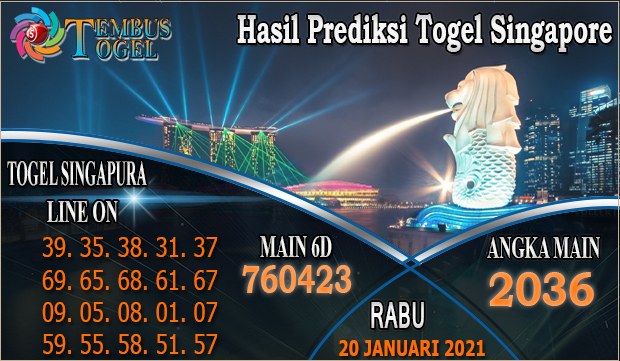 Hasil Prediksi TogeHasil Prediksi Togel Singapore Hari Rabu 20 Januari 2021l Singapore Hari Rabu 20 Januari 2021