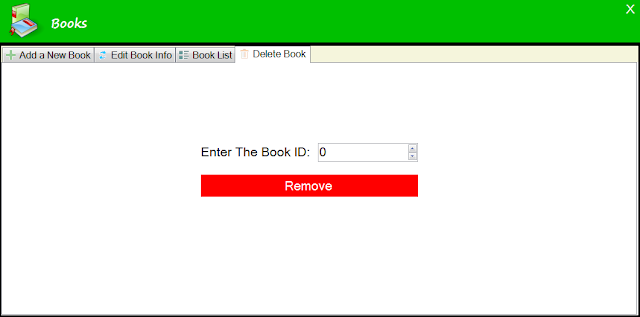 VB.Net Library Management System Delete Book Form
