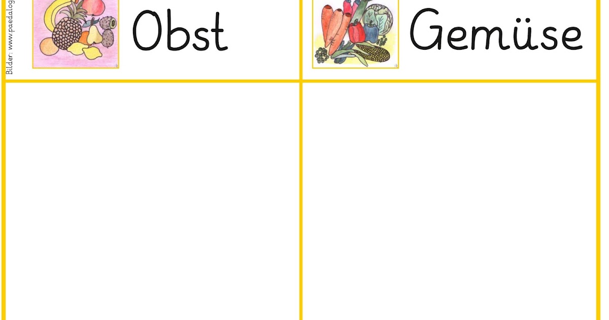 Obst Oder Gemüse Mit H Lernstübchen: Obst oder Gemüse (2)