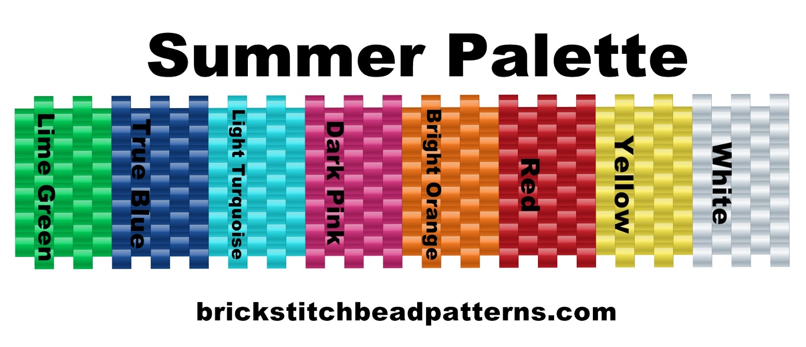 Brick Stitch Bead Patterns Journal Basic Color Bead Palettes