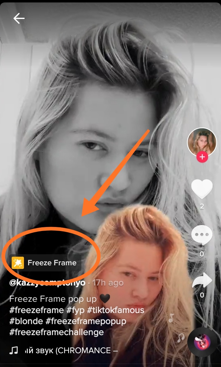 Freeze Frame pop up Tiktok Filter How to get Frefreeze Frame pop up
