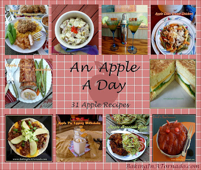 An Apple A Day: 31 Apple Recipes | graphic and all pictures property of www.BakingInATornado.com | #recipes #MyGraphics