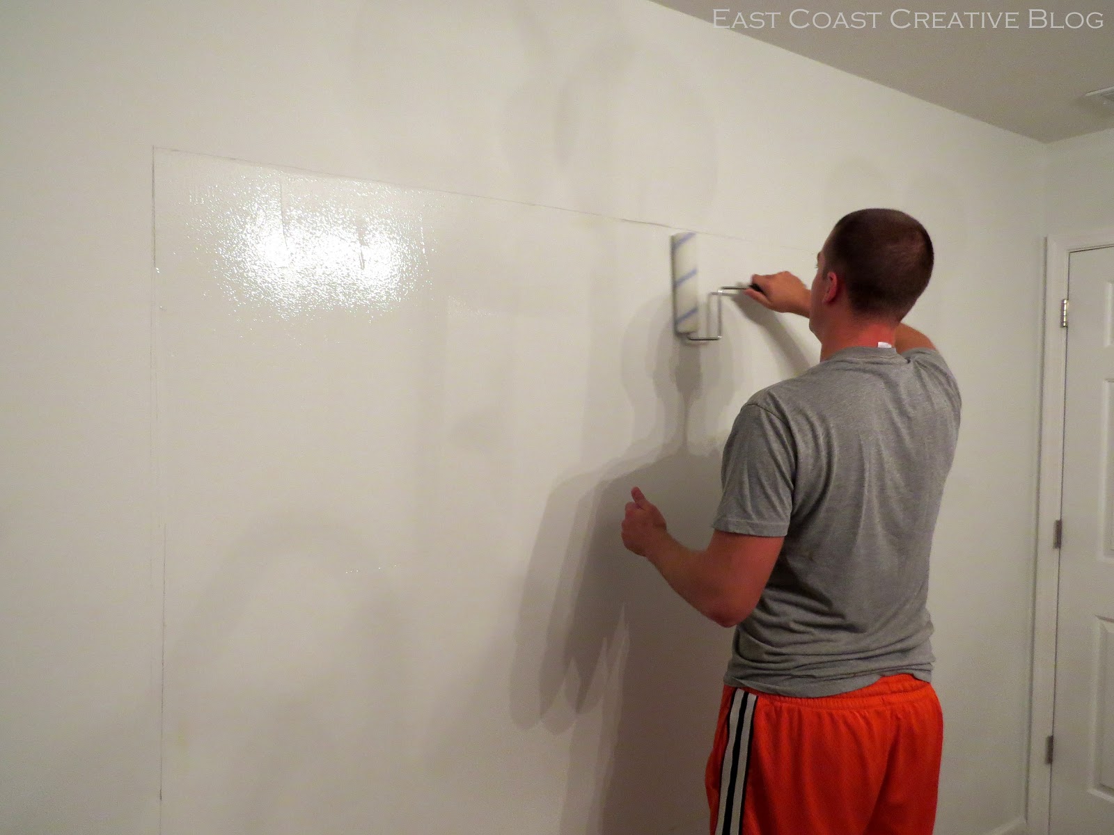 How to Paint a Whiteboard Wall East Coast Creative