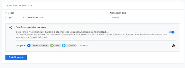 Siapkan data website anda URL Situs Google Analytics